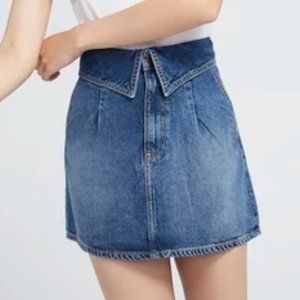 Alice + Olivia Jeans High Rise Denim Mini Skirt